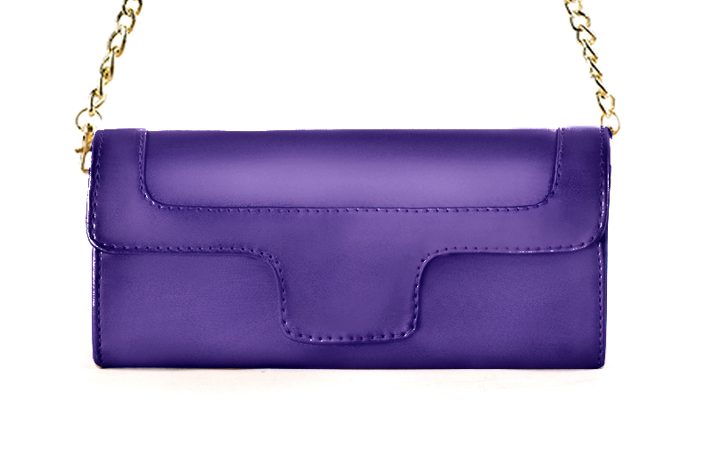 Women's amethyst purple luxurious elegant clutch for ceremonies, weddings and evenings out. - Profile view
